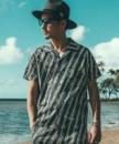 【SALE 40%OFF】CRIMIE  ALOHA THUNDER SHIRT GRAY/RED(クライミー・アロハサンダーシャツ・グレー/レッド)