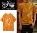 DRESS HIPPY JAZZMAN S/S TEE  MUSTARD(ドレスヒッピー・ジャズマン半袖Tシャツ・マスタード)