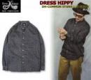 DRESS HIPPY DH-COMMON STAND L/S SHIRT BLUE(ドレスヒッピー・DHコモンスタンドロングスリーブシャツ・ブルー)