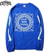 CUTRATE  CAN YOU PARTY L/S T-SHIRT BLUE(カットレート・キャンユーパーティーロングスリーブTシャツ・ブルー)