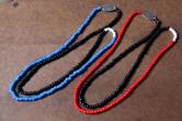 CUTRATE BEADS NECKLACE MADE BY LARRY SMITH MADE BLUE,RED(カットレート・ビーズネックレス・ラリースミス・ブルー/レッド)