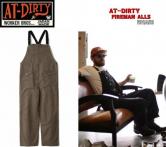 AT-DIRTY FIREMAN ALLS   KHAKI(アットダーティ-・ファイヤーマンオーバーオール・カーキ)