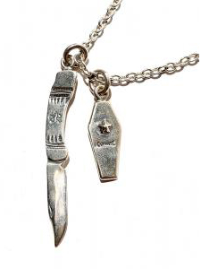CUTRATE KNIFE FEATHER NECKLACE・SILVER BY LARRY SMITH MADE(カット