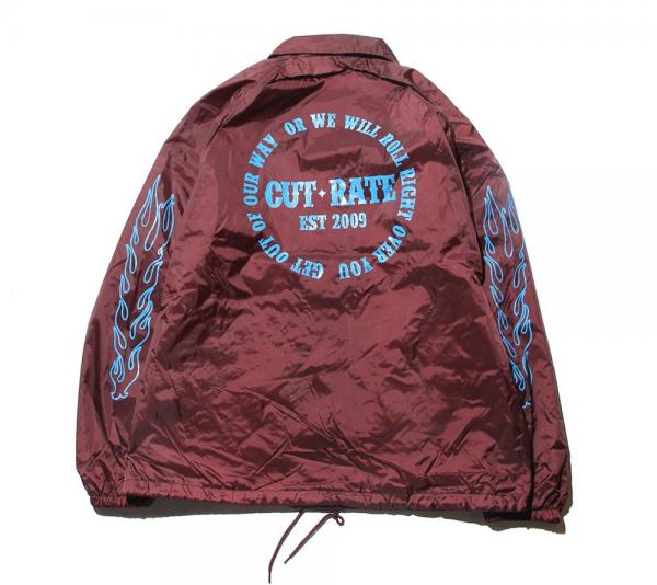 CUTRATE FIRE PATTERN COACH JACKET ・BLACK/MAROON/NAVY(カットレイト CUTRATE FIRE PATTERN COACH JACKET ・BLACK/MAROON/NAVY(カットレイト