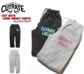 CUTRATE LOGO SWEAT PANTS BLACK/GRAY(カットレート・ロゴスエットパンツ・ブラック/グレー)