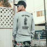 CRIMIE VINTAGE GUADALUPE MARIA LONG SLEEVE SWEAT BLACK/GRAY(クラミー・ヴィンテージグアダマリアロングスリーブスエット・ブラック/グレー)