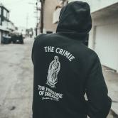 CRIMIE VINTAGE GUADALUPE MARIA SWEAT ZIP PARKA BLACK/GRAY(クラミー・ヴィンテージグアダマリアスエットジップパーカー・ブラック/グレー)