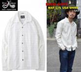 DRESS HIPPY MAP L/S USA SHIRT  NATURAL(ドレスヒッピー・マップロングスリーブUSAシャツ・ナチュラル)