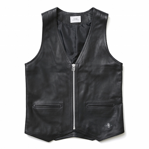 CRIMIE LEATHER VEST BLACK(クライミー・レザーベスト・ブラック