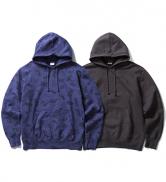 FUCT SSDD METAL LOGO PRINT HOODIE 48301NAVY/ BLACK(ファクト・メタルロゴプリントプルオーバーパーカー・ネイビー/ブラック)