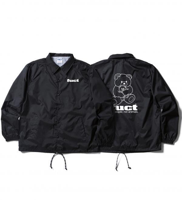 FUCT SSDD O.G.BEAR COACH JACKET 48009 BLACK/BURGUNDY/GRAY(ファクト ...