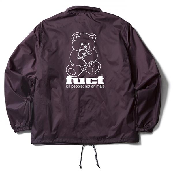 FUCT SSDD O.G.BEAR COACH JACKET 48009 BLACK/BURGUNDY/GRAY(ファクト ...