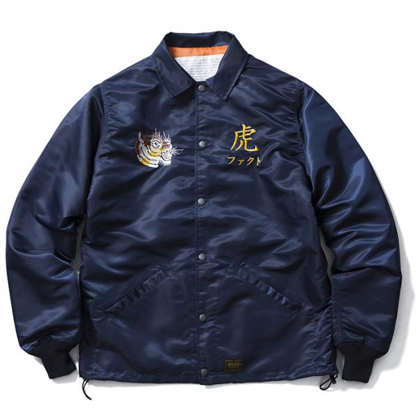 SALE 30%OFF】FUCT SSDD TIGER COACH JACKET OLIVE/NAVY(ファクト 