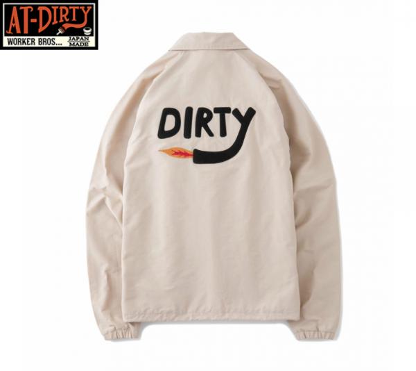 AT-DIRTY DIRTY FIRE COACH JACKET NATURAL(アットダーティー