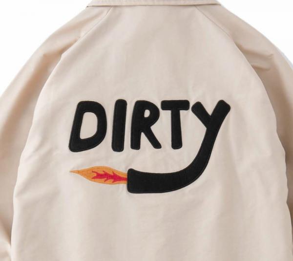 AT-DIRTY DIRTY FIRE COACH JACKET NATURAL(アットダーティー 
