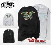 CUTRATE EAGLE CREW SWEAT  BLACK/GRAY(カットレート・イーグルクルーネックスエット・ブラック/グレー)