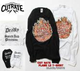 CUTRATE FLAME L/S T-SHIRT  BLACK/WHITE(カットレート・フレームロングスリーブTシャツ・ブラック/ホワイト)