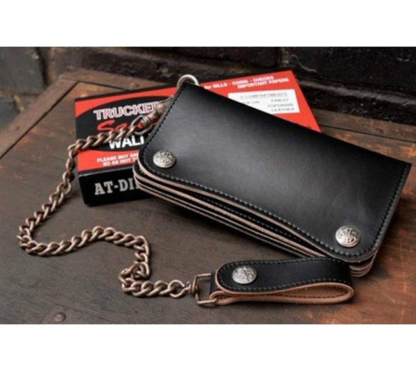 AT-DIRTY TRUCKER'S WALLET BLACK/WHITE(アットダーティー・トラッカー