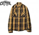 CUTRATE L/S CHECK SHIRT MUSTARD(カットレイト・ロングスリーブチェックシャツ・マスタード)