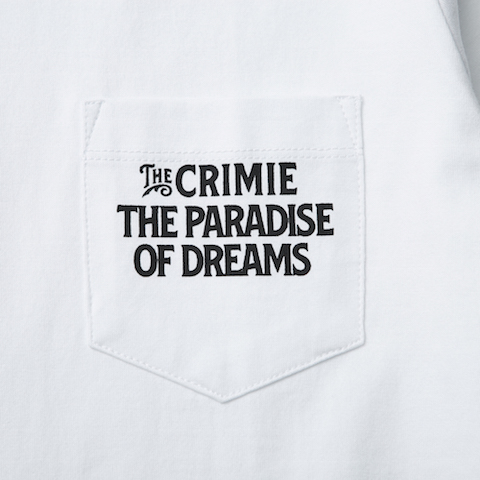 CRIMIE GUADALUPE MARIA POCKET T-SHIRT WHITE/BLACK(クライミー・グアダルーペマリアポケットTシャツ・ホワイト/ブラック)