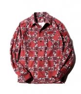 【SALE 30%OFF】CUTRATE L/S PRINT CHECK SHIRT・BURGUNDY(カットレイト・プリントチェックシャツ・バーガンディー)