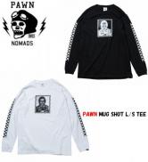 PAWN MUG SHOT L/S TEE 92501 BLACK/WHITE(パウン・マグショットロングスリーブTシャツ・ブラック/ホワイト)