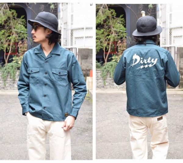 AT-DIRTY ATD THUNDER L/S SHIRT BROWN/BLUE(アットダーティー・ATD 