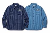 【SALE 40%OFF】　FUCT SSDD STRIPED INDIGO SHIRT 6302 ONEWASH・HARDWASH(ファクト・ストライプインディゴシャツ・ワンウォッシュ・ハードウォッシュ)　