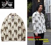 DRESS HIPPY TIGER L/S HAWAIIAN SHIRT NATURAL(ドレスヒッピー・タイガーロングスリーブハワイアンシャツ・ナチュラル)