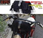 CREEK MOTORCYCLE×AT-DIRTY LEATHER FRINGE TOOL BAG   BLACK(クリークモーターサイクル×アットダーティー・レザーフリンジツールバッグ・ブラック)