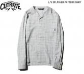 CUTRATE L/S SPLASHED PATTERN SHIRT WHITE(カットレイト・ロングスリーブスプラッシュパターンシャツ・ホワイト)