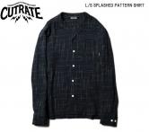 CUTRATE L/S SPLASHED PATTERN SHIRT NAVY(カットレイト・ロングスリーブスプラッシュパターンシャツ・ネイビー)