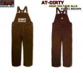 AT-DIRTY HIGH VOLTAGE ALLS KHAKI BROWN(アットダーティ-・ハイボルテージオーバーオール・カーキブラウン)