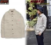 AT-DIRTY RAILROAD L/S SHIRT IVORY BEIGE(アットダーティー・レールロード長袖シャツ・アイボリーベージュ)