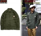 AT-DIRTY RAILROAD L/S SHIRT GREEN(アットダーティー・レールロード長袖シャツ・グリーン)