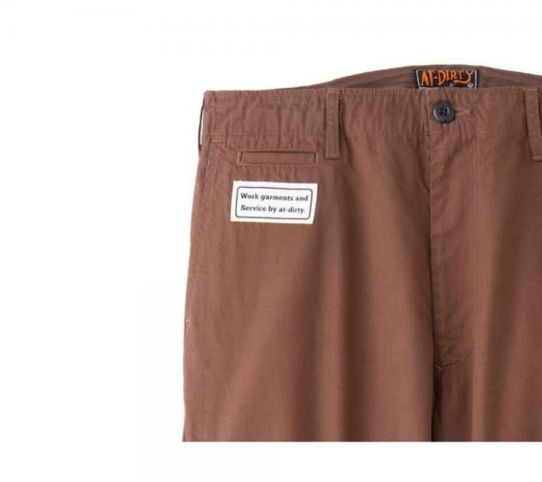 AT-DIRTY GASS PANTS BROWN(アットダーティ-・ガスパンツ・ブラウン) ハーレー/バイカー 《cutrate・CRIMIE・BACKDROPLeathers・パウン・ドレスヒッピー・アットダーティ》ThugRise サグライズ