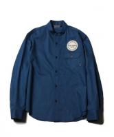 CUTRATE  L/S BAND COLLAR WORK SHIRT NAVY(カットレイト・ロングスリーブバンドカラーワークシャツ・ネイビー)