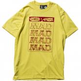 PAWN x MAD MAGAZINE MAD LOGO PACKAING TEE7611・YELLOW・BLACK・WHITE(パウン×マッドマガジン・パッキングロゴTシャツ・イエロー・ブラック・ホワイト)