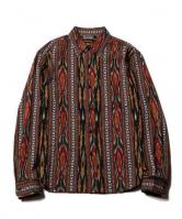 CUTRATE L/S NATIVE PATTERN SHIRT  BLACK×GREEN(カットレイト・ロングスリーブネイティブパターンシャツ・ブラック×グリーン)