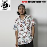 PAWN ORNATE SHIRT 92202 WHITE(パウン・オリネイト半袖アロハシャツ・ホワイト)