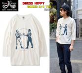 DRESS HIPPY BOXER 3/4 TEE NATURAL(ドレスヒッピー・ボクサー7分袖Tシャツ・ナチュラル)