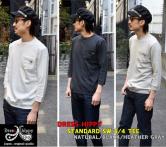 DRESS HIPPY STANDARD SW 3/4 TEE NATURAL/BLACK/HEATHER GRAY　(ドレスヒッピー・スタンダードスェット7分袖Tシャツ・バー・ナチュラル/ブラック/ヘザーグレー)