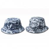 FUCT SSDD XEROX PATTERN HAT 6402 NAVY・BLACK (ファクト・ゼロックスパターンバケットハット・ネイビー・ブラック)