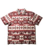 【SALE 40%OFF】PAWN NATIVE S/S SHIRT 99203 RED/NAVY(パウン・ネイティブ半袖シャツ・レッド/ネイビー)