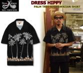 DRESS HIPPY PALM TREE S/S HAWAIIAN SHIRT BLACK(ドレスヒッピー・パームツリーショートスリーブハワイアンシャツ・ブラック)