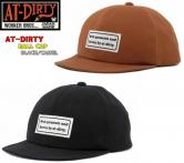 AT-DIRTY BALL CAP CAMEL/BLACK(アットダーティー・ボールキャップ・キャメル/ブラック)