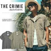 CRIMIE GARAGE OPEN SHORT SLEEVE SHIRT・BLACK/KHAKI(クライミー・ガレージオープンショートスリーブシャツ・ブラック/カーキ)