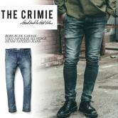 CRIMIE BORN RUDE GARAGE USED JAPANESE SELVEDGE DENIM TAPERED JEANS  INDIGO(クライミー・ボーンルードガレージユーズドジャパンーズセルビッチデニムテーパードジーンズ・インディゴ)