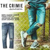 CRIMIE JBORN AGAINST GAREGE CRASH STRETCH JAPANESE SELVEDGE DENIM CROPPED JEANS  INDIGO(クライミー・ボーンアゲインストガレージクラッシュストレッチジャパンーズセルビッチデニムクロップドデニム・インディゴ)