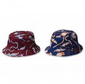 【SALE 40%OFF】FUCT SSDD POPPY FLOWER ALOHA HAT 6403・BURGUNDY/NAVY(ファクト・ポッピーフラワーアロハバケットハット・バーガンディー・ネイビー)　